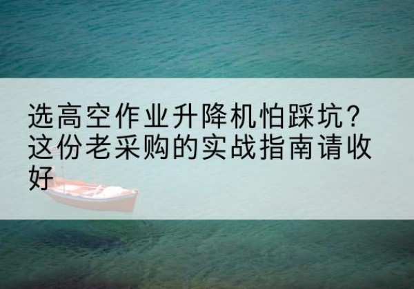 潮南高空作业升降机厂家推荐-选高空作业升降机怕踩坑？这份老采购的实战指南请收好